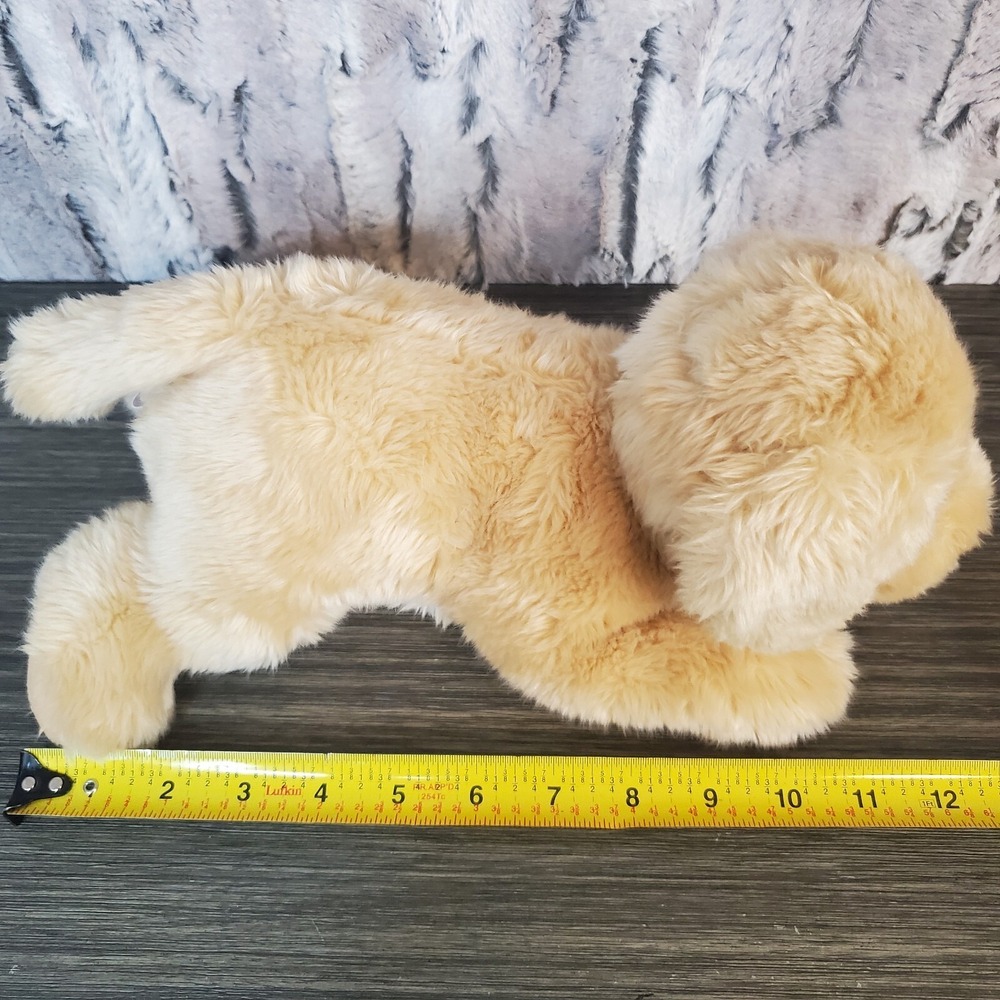 Aurora Golden Retriever Plush Dog 12" Stuffed Laying Puppy 2021 Beige Tan - Picture 6 of 8